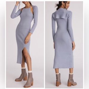 Anthropologie midi knit dress 2 piece
